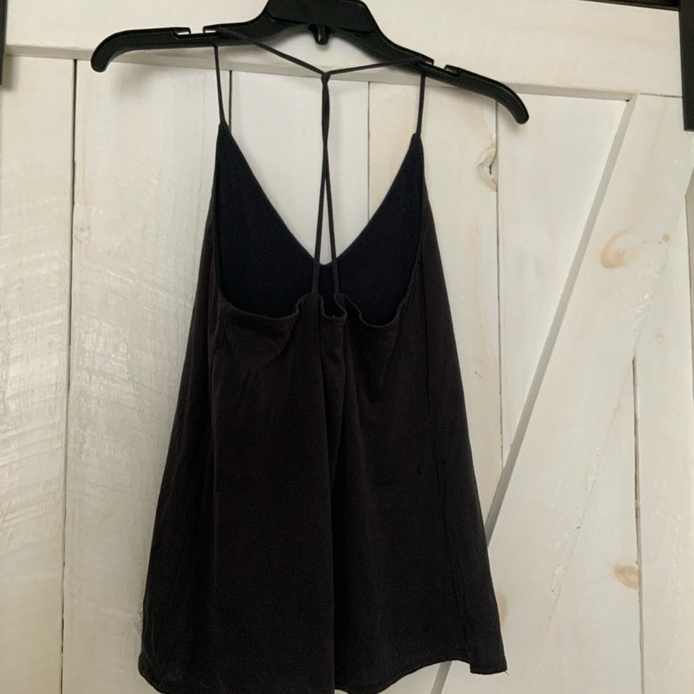 Loft Black/Gray Racerback Tank Top - Picture 2 of 3